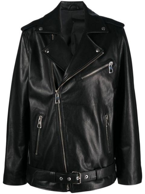 leather biker jacket by MANOKHI