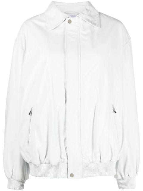 leather bomber jacket by MANOKHI
