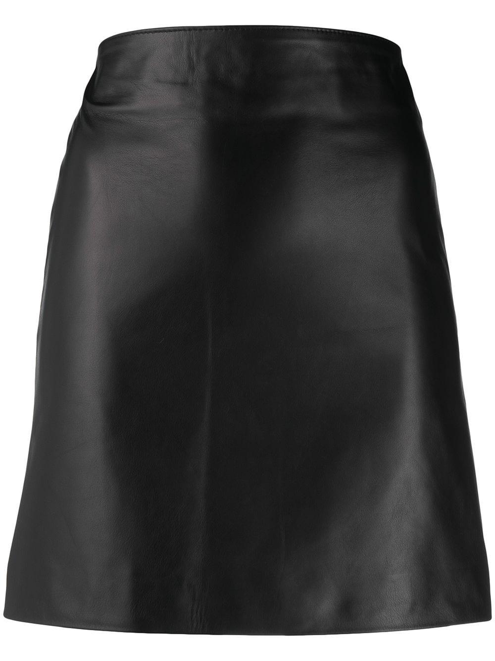polished-finish high-waisted skirt by MANOKHI