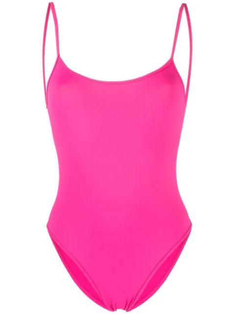 scoop-neck backless swimsuit by MANOKHI