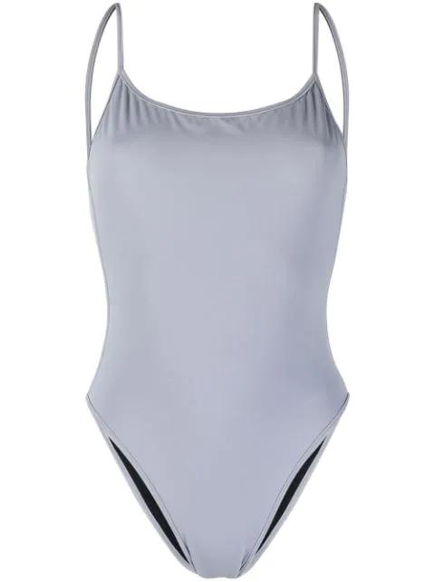 scoop-neck open-back one-piece by MANOKHI