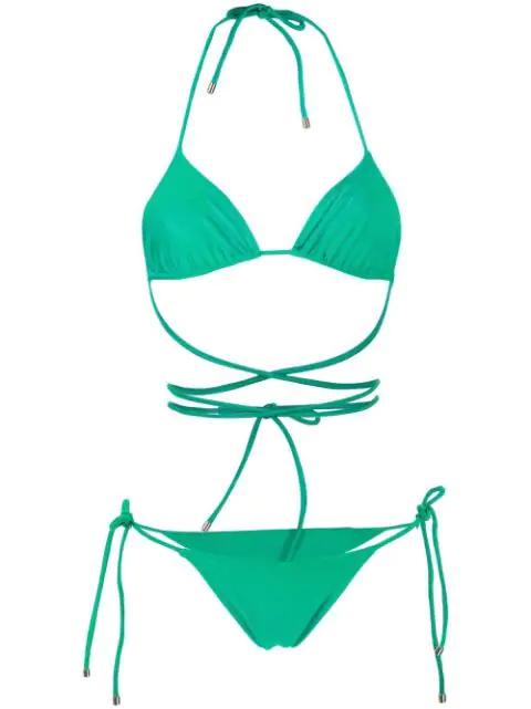 wraparound tied bikini set by MANOKHI