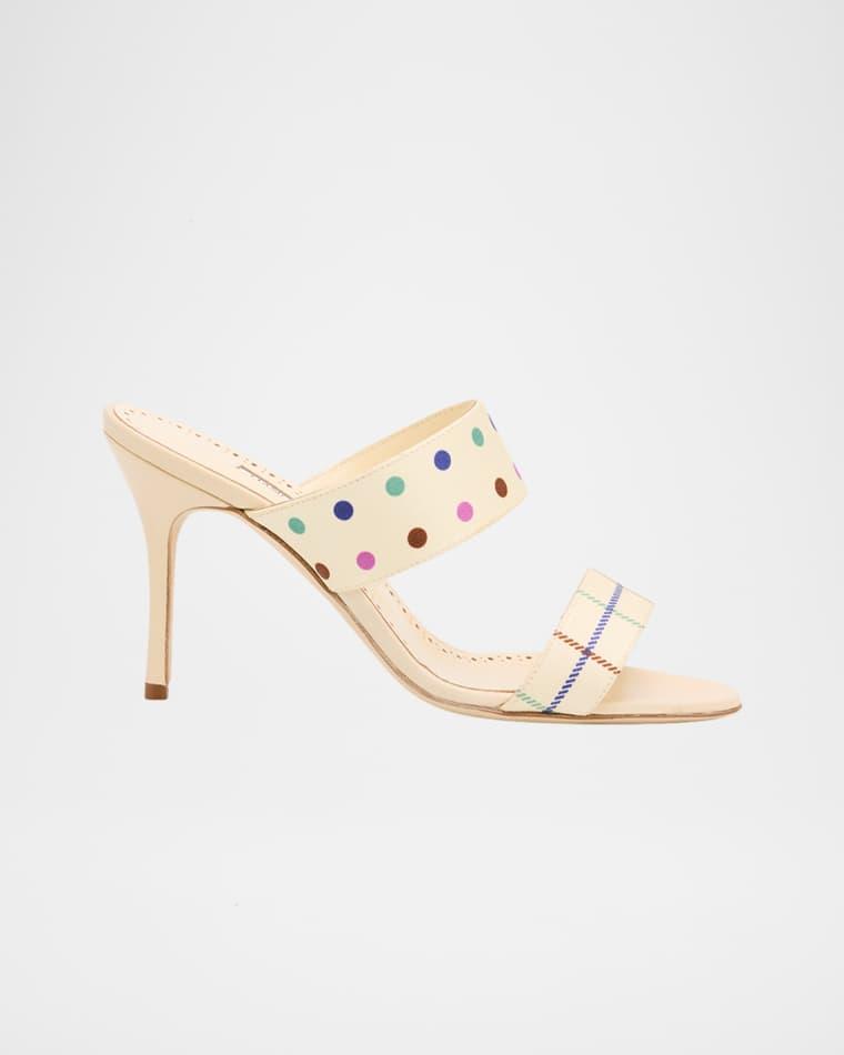 90mm Ralotapla Silk Twill Sandals by MANOLO BLAHNIK