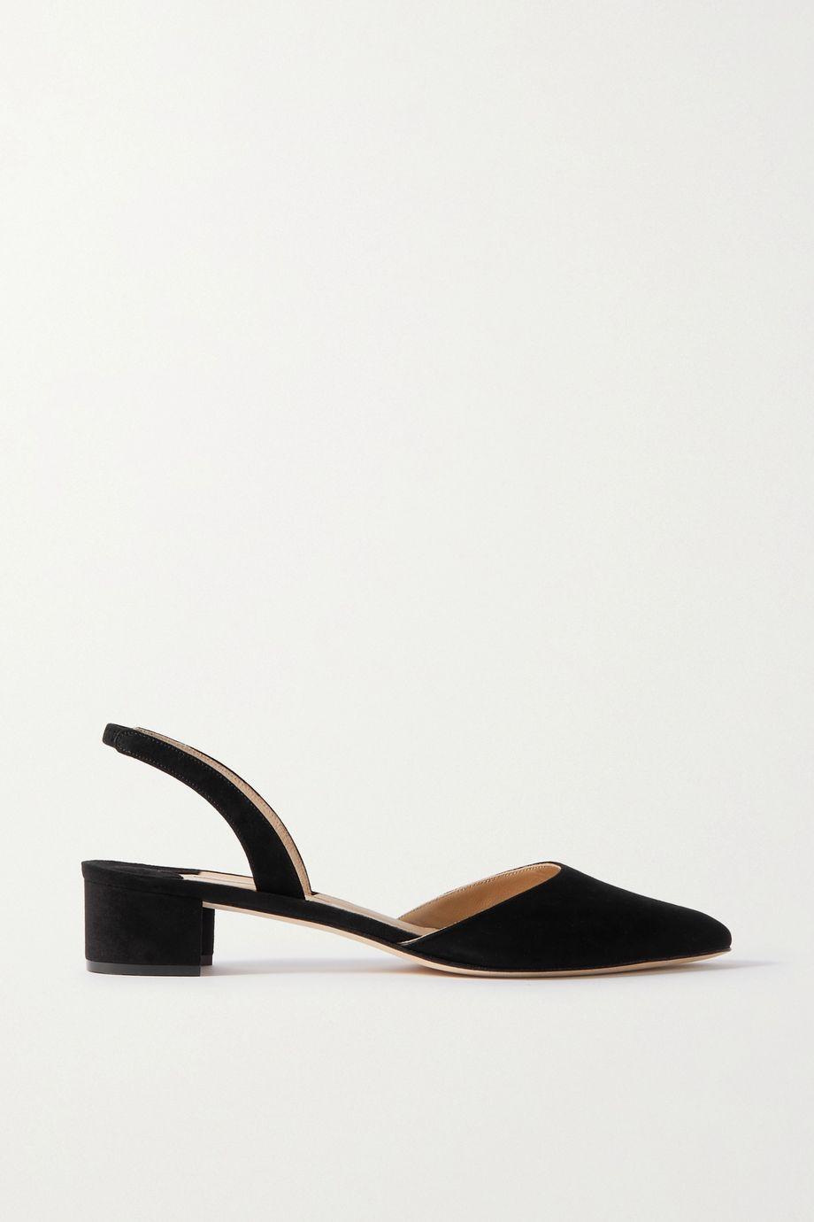 Aspro 30 suede slingback pumps by MANOLO BLAHNIK