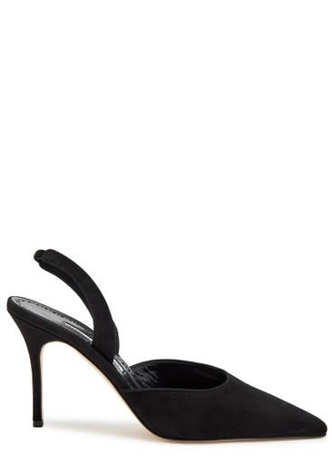Borelapla 90 suede slingback pumps by MANOLO BLAHNIK