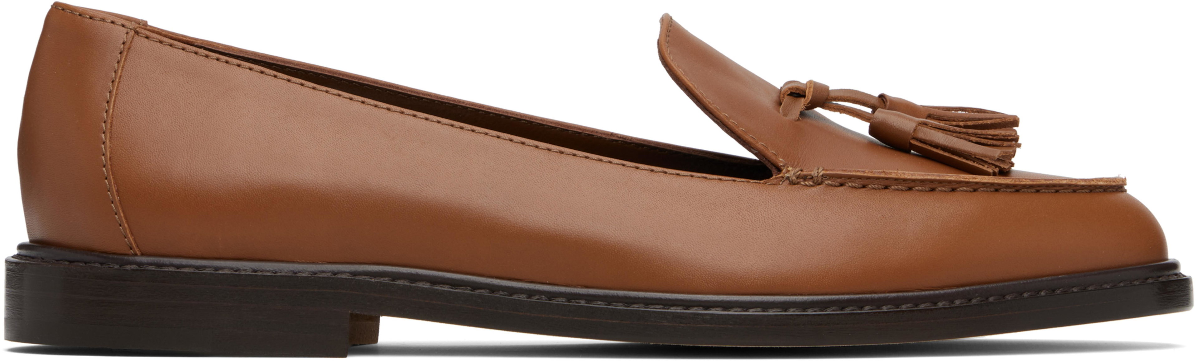 Brown Bucky Loafers by MANOLO BLAHNIK