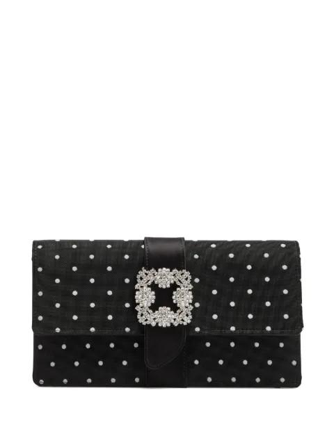 CAPRI polka-dot clutch by MANOLO BLAHNIK