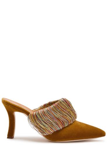 Caldean 90 embellished velvet mules by MANOLO BLAHNIK