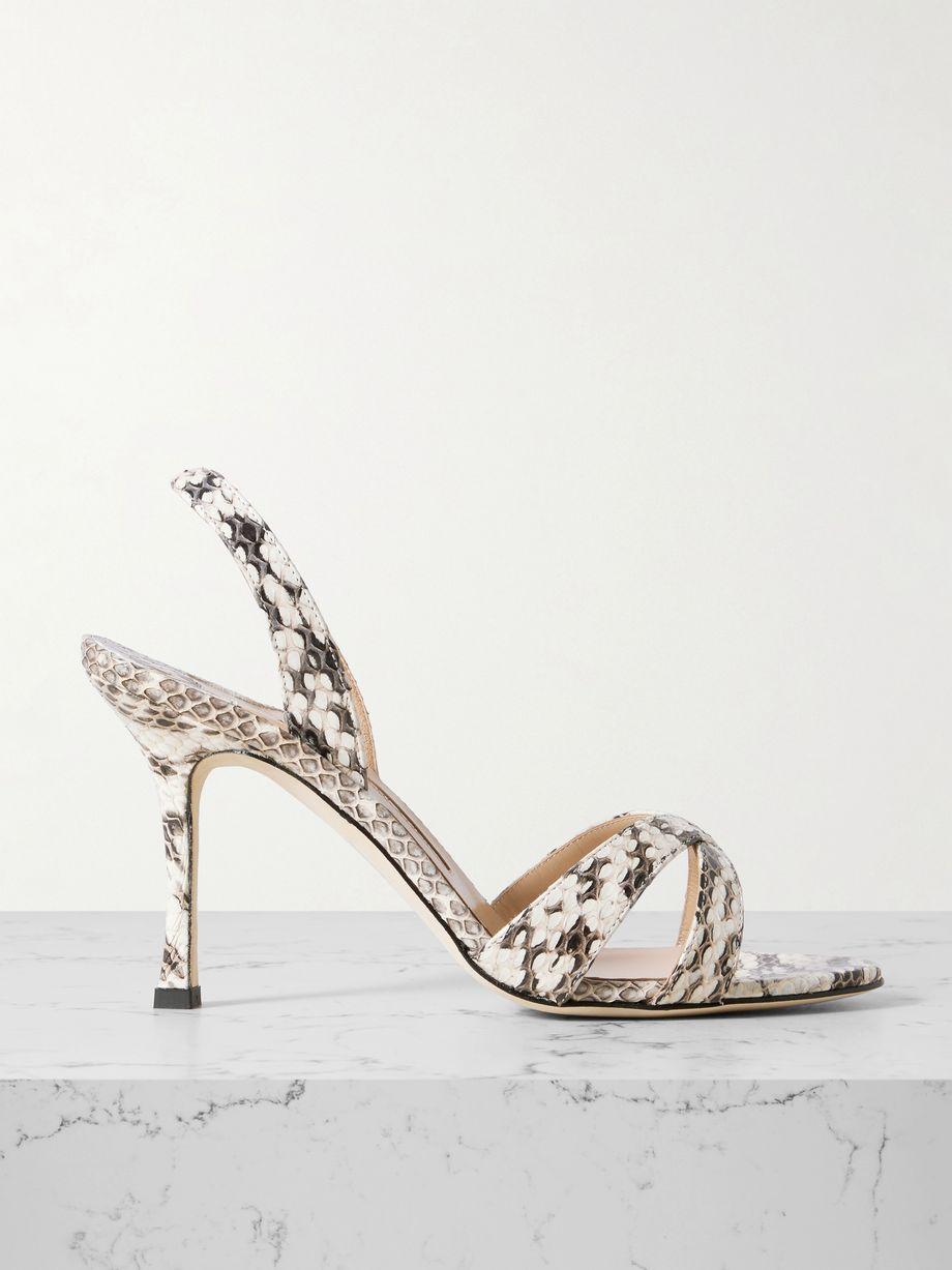 Callasli 90 elaphe slingback sandals by MANOLO BLAHNIK
