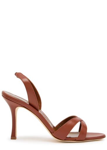 Callasli 90 leather slingback sandals by MANOLO BLAHNIK