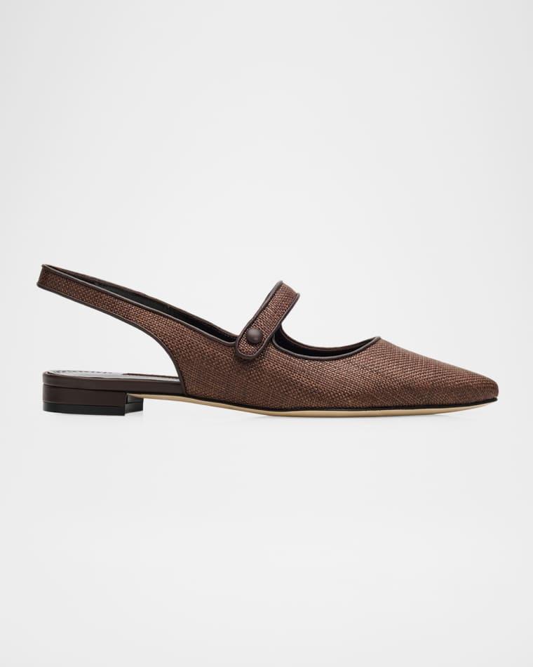 Campari Mary Jane Slingback Flats by MANOLO BLAHNIK