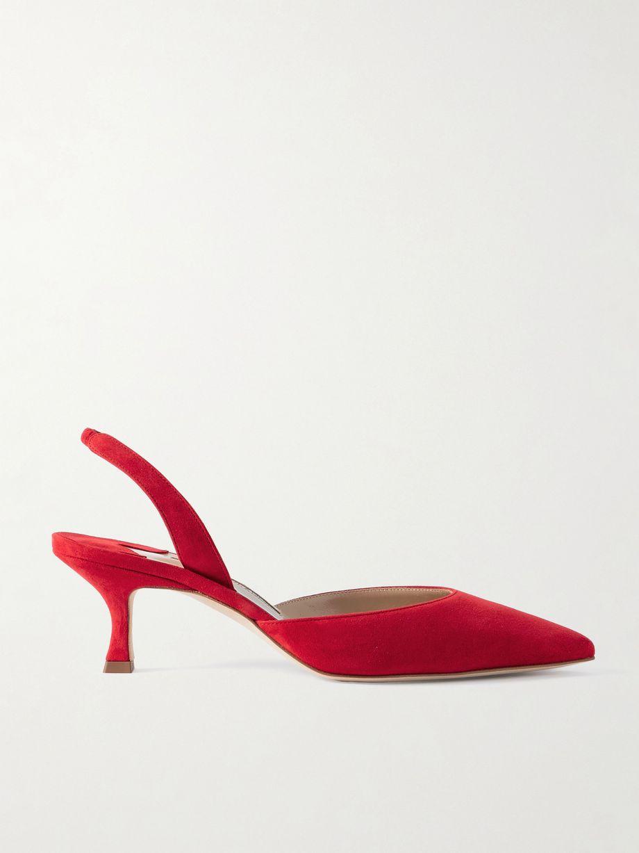 Carolyne 50 suede slingback pumps by MANOLO BLAHNIK