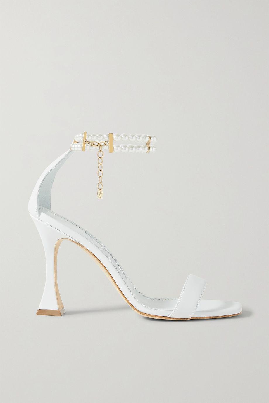 Charona 105 embellished leather sandals by MANOLO BLAHNIK
