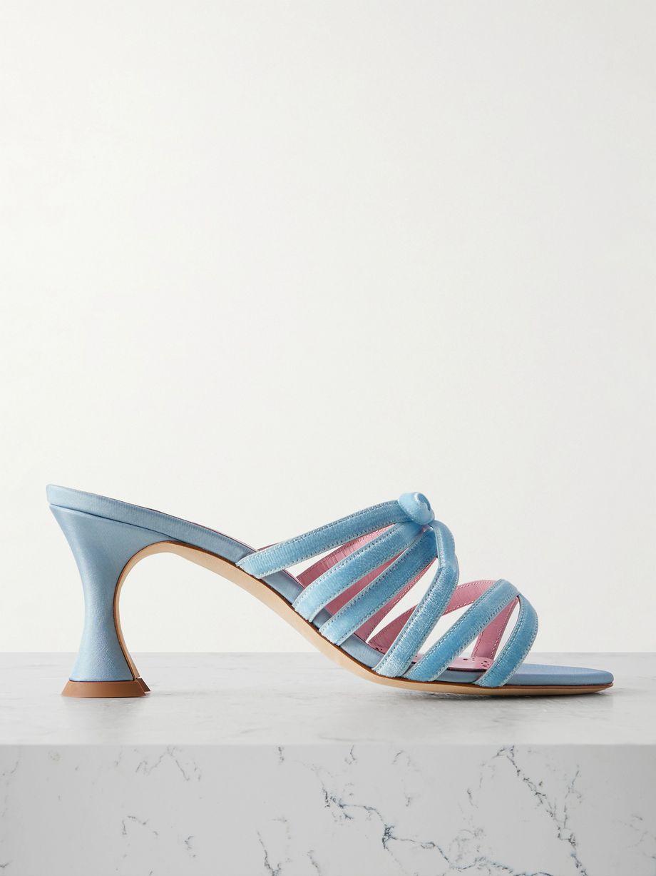 Clementel 70 velvet and satin mules by MANOLO BLAHNIK