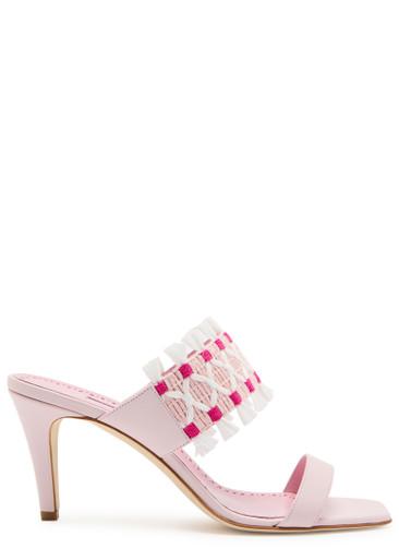 Efeso 70 embroidered leather mules by MANOLO BLAHNIK