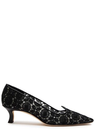 Euridi 50 lace pumps by MANOLO BLAHNIK
