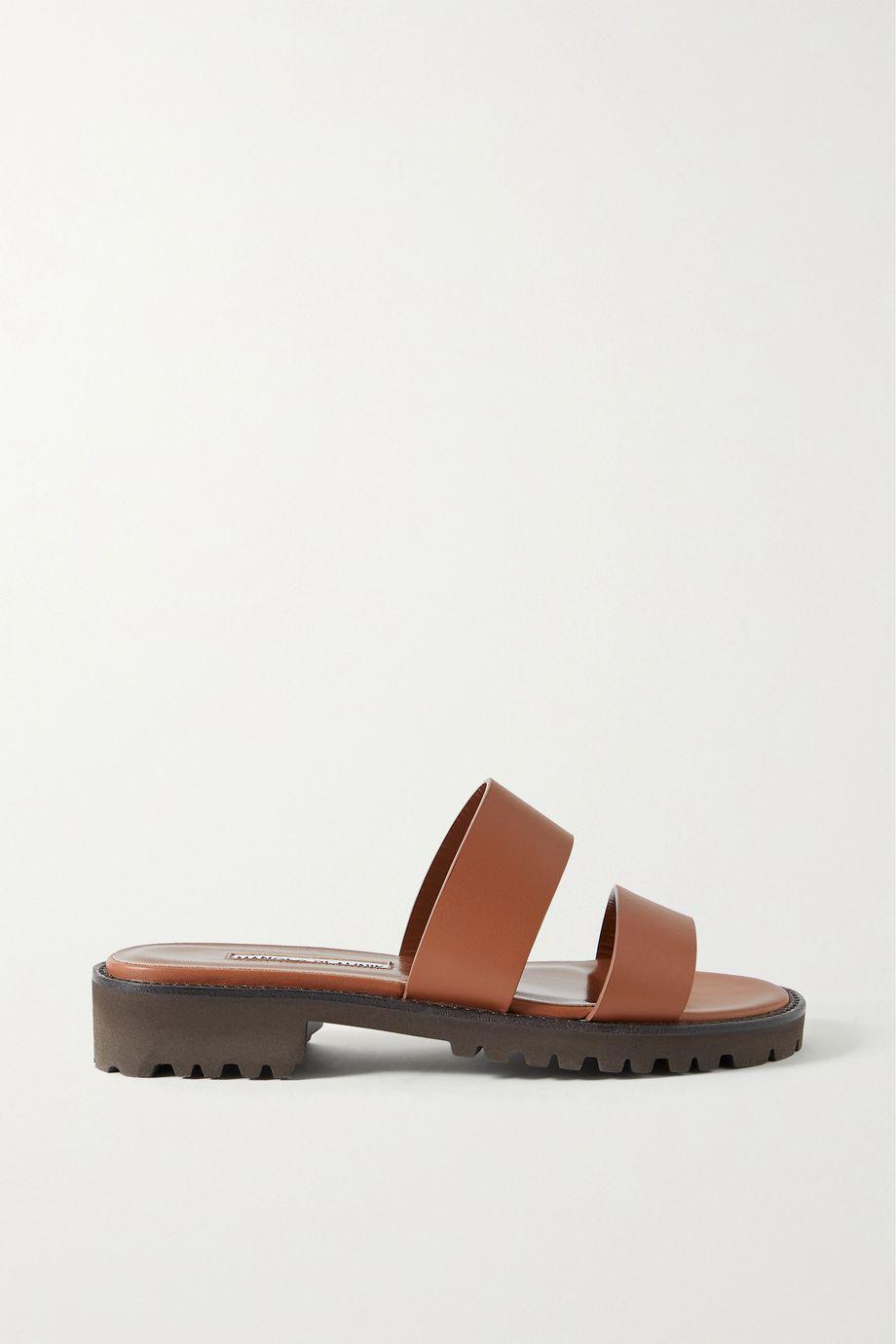 Gadmu leather sandals by MANOLO BLAHNIK