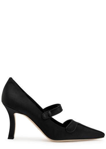 Ganeus 90 satin pumps by MANOLO BLAHNIK