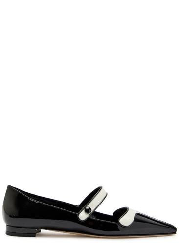 Ganeus patent leather flats by MANOLO BLAHNIK