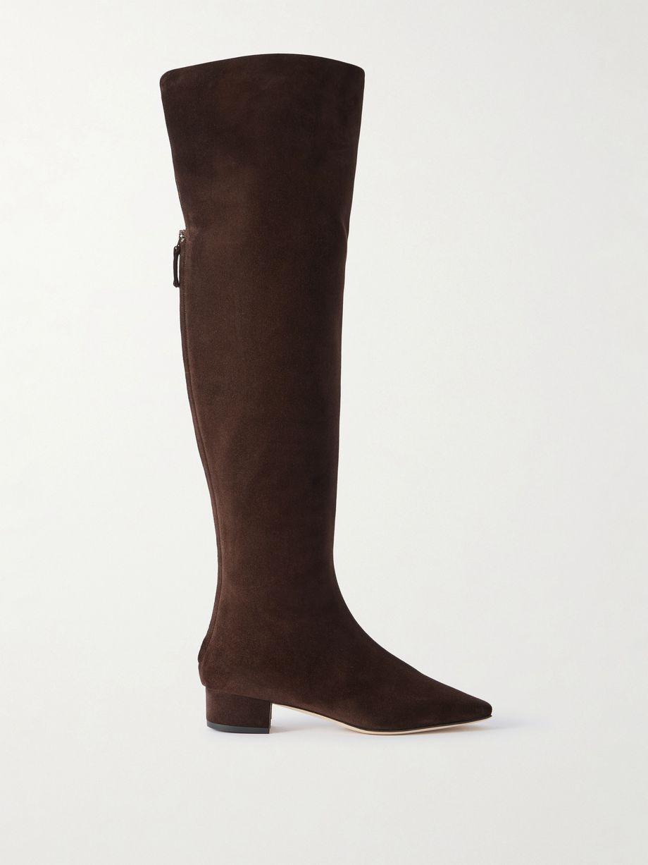 Gore 30 suede over-the-knee boots by MANOLO BLAHNIK