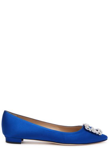 Hangisiflat 10 silk-satin flats by MANOLO BLAHNIK