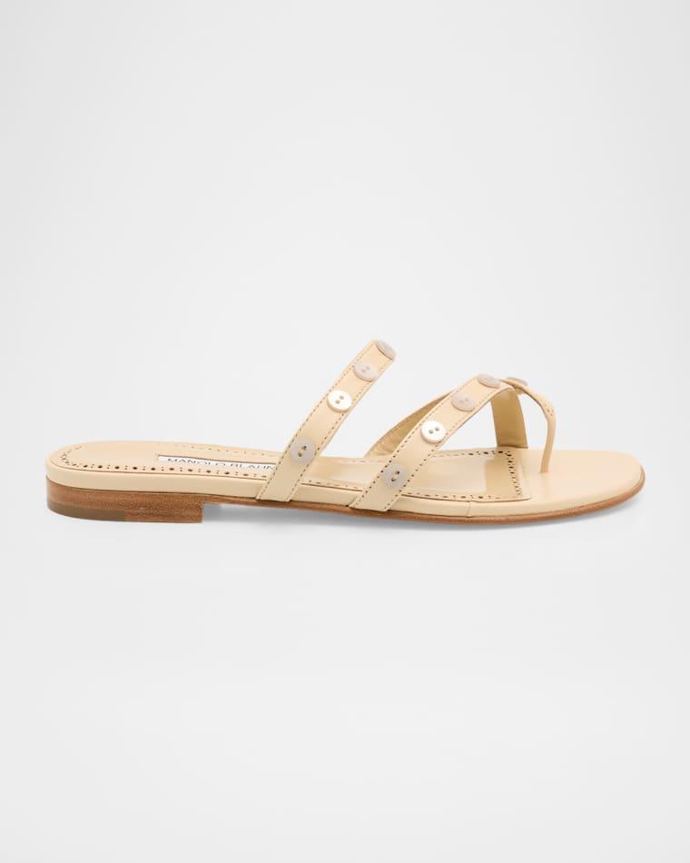 Irafli Leather Thong Sandals by MANOLO BLAHNIK