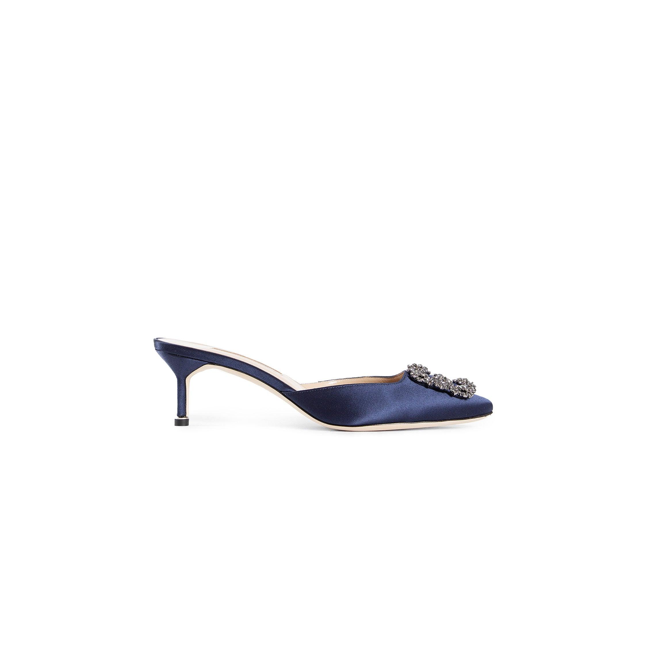 MANOLO BLAHNIK WOMAN BLUE MULES by MANOLO BLAHNIK