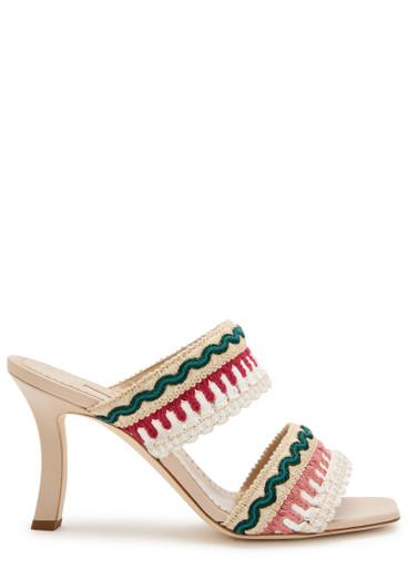 Mabecomu 90 woven-strap leather sandals by MANOLO BLAHNIK