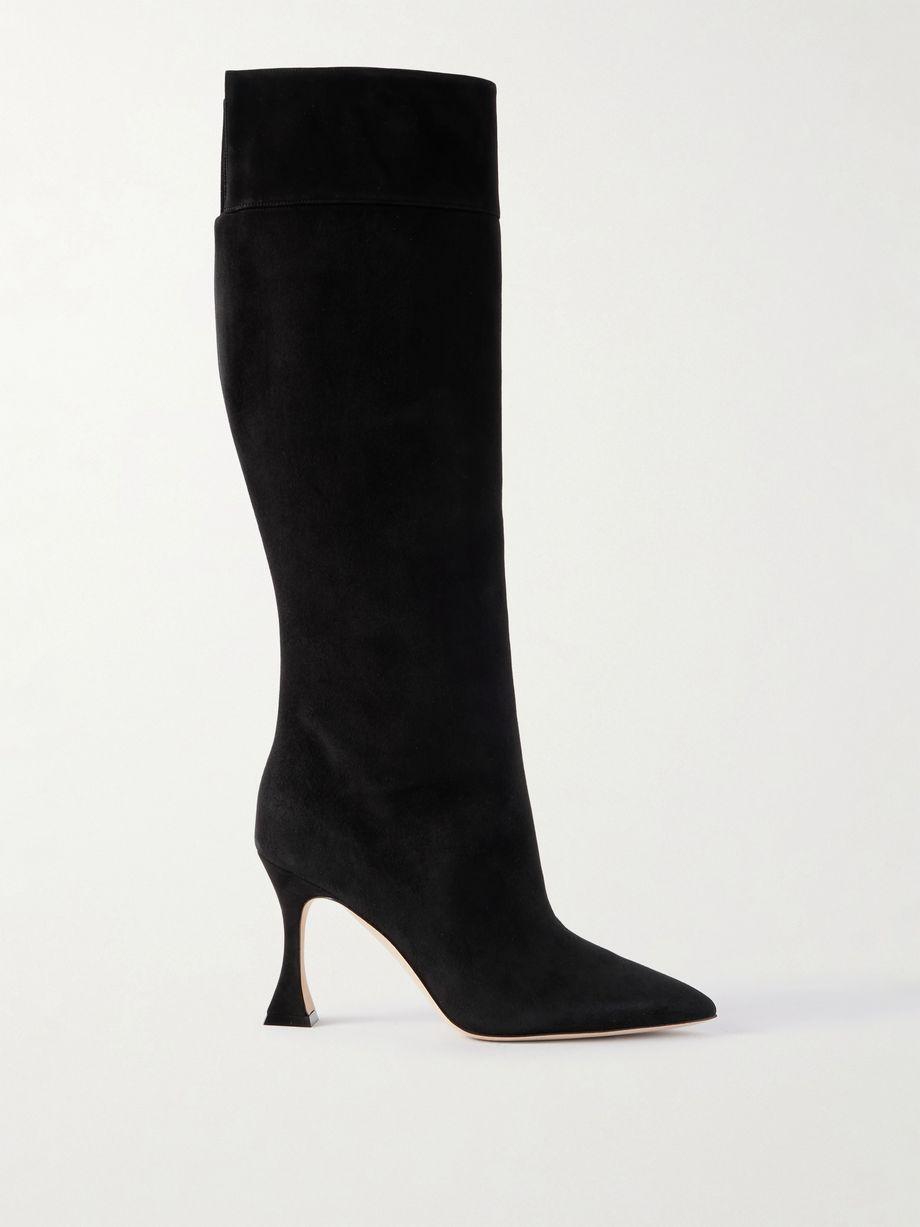 Miralonepla 90 suede knee boots by MANOLO BLAHNIK