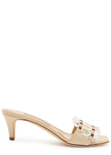Moremu 50 embroidered leather mules by MANOLO BLAHNIK