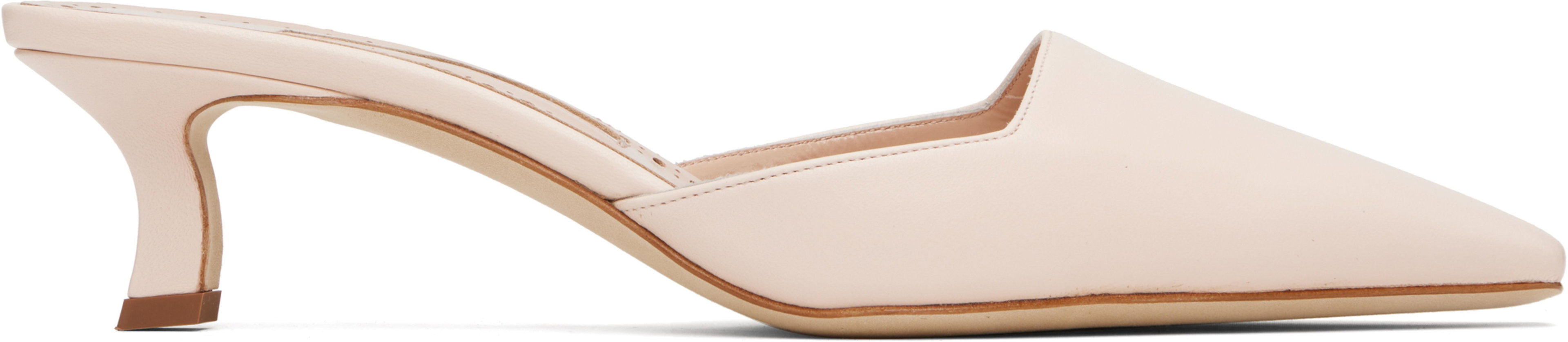 Pink Moiramu Mules by MANOLO BLAHNIK
