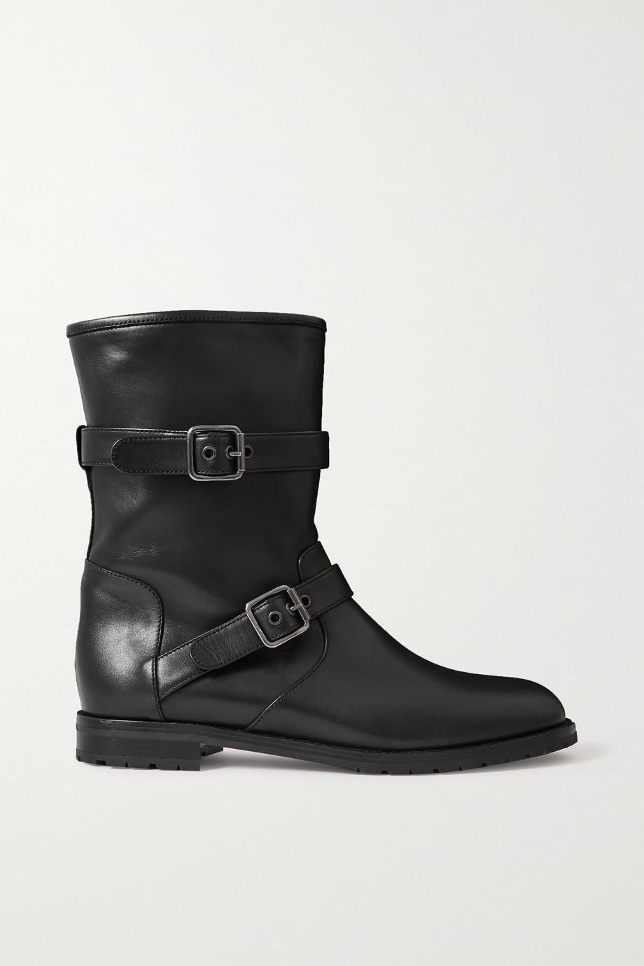 Sulaltra buckled leather ankle boots by MANOLO BLAHNIK