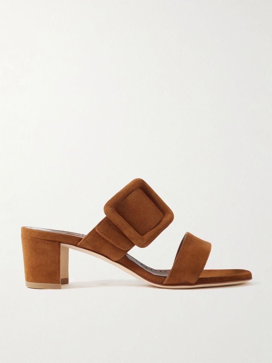 Titubanew 50 buckled suede sandals by MANOLO BLAHNIK
