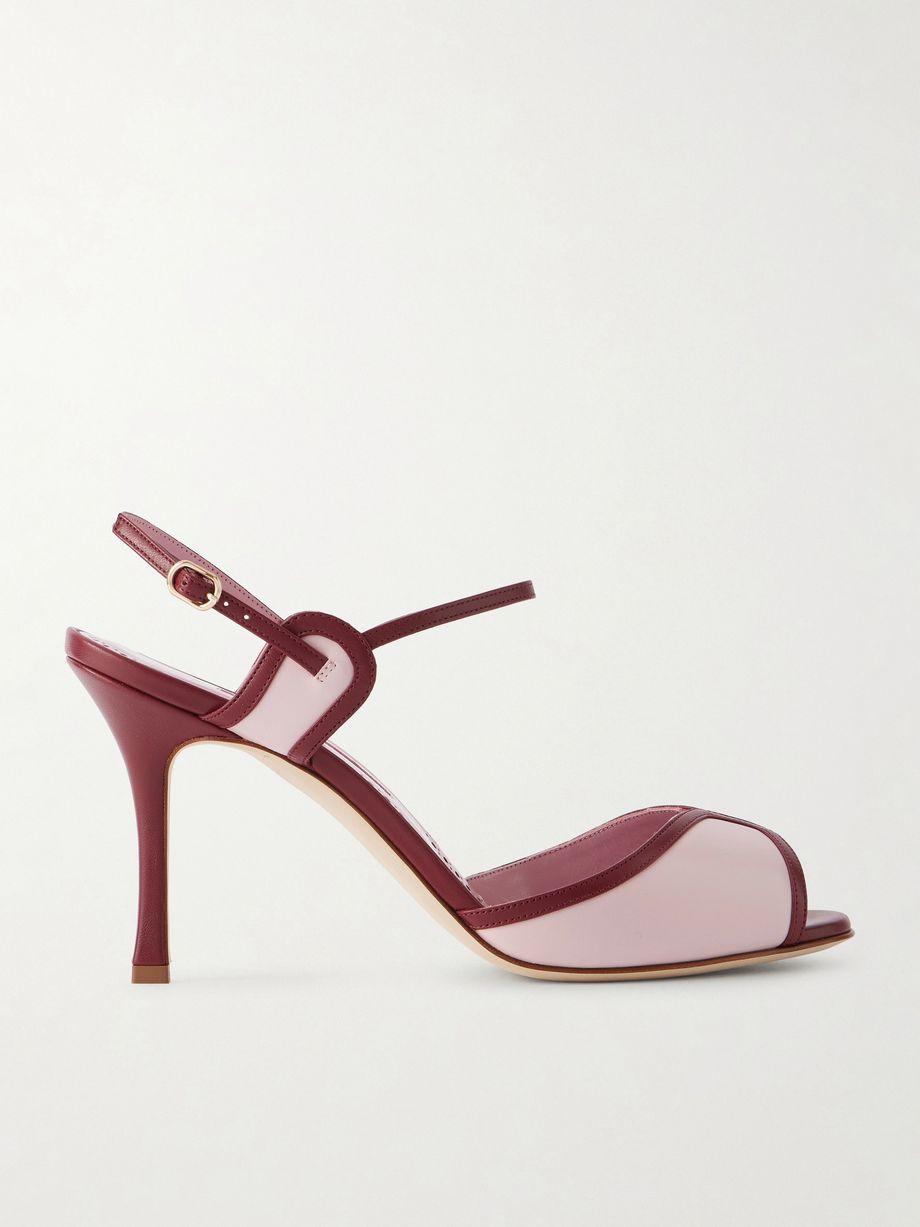 Todda 90 two-tone leather sandals by MANOLO BLAHNIK