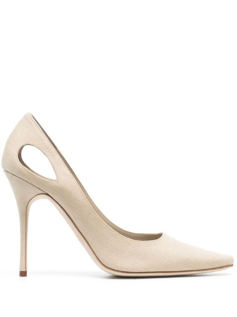 Toplaca 105mm cut-out pumps by MANOLO BLAHNIK | jellibeans