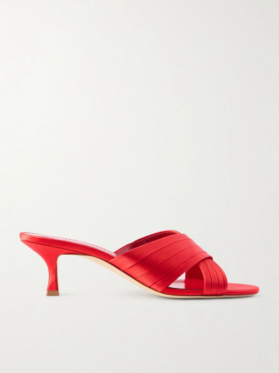 Viera 50 satin mules by MANOLO BLAHNIK