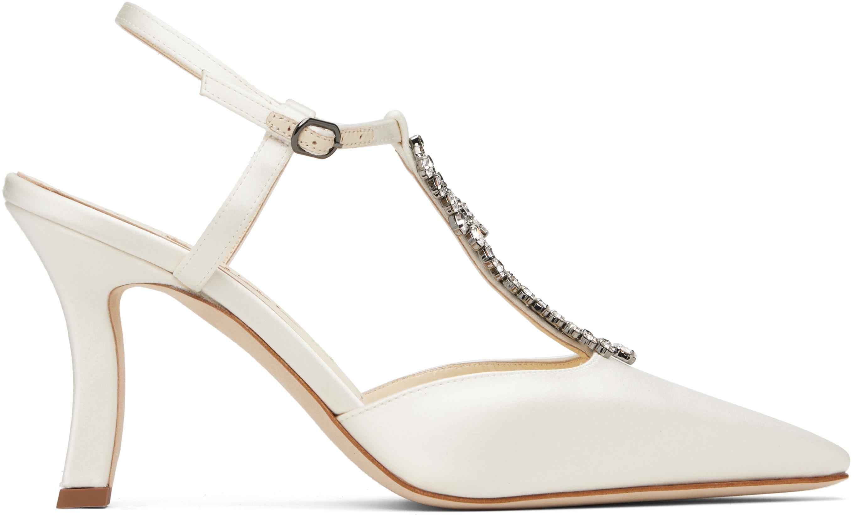 White Sufik Heels by MANOLO BLAHNIK