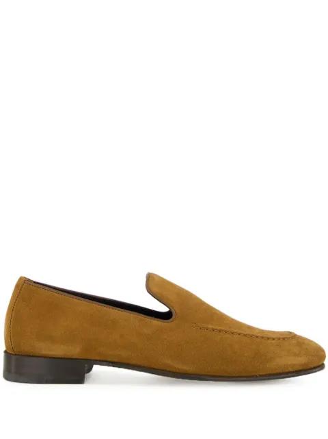 stitch-detailing suede slip-on loafers by MANOLO BLAHNIK