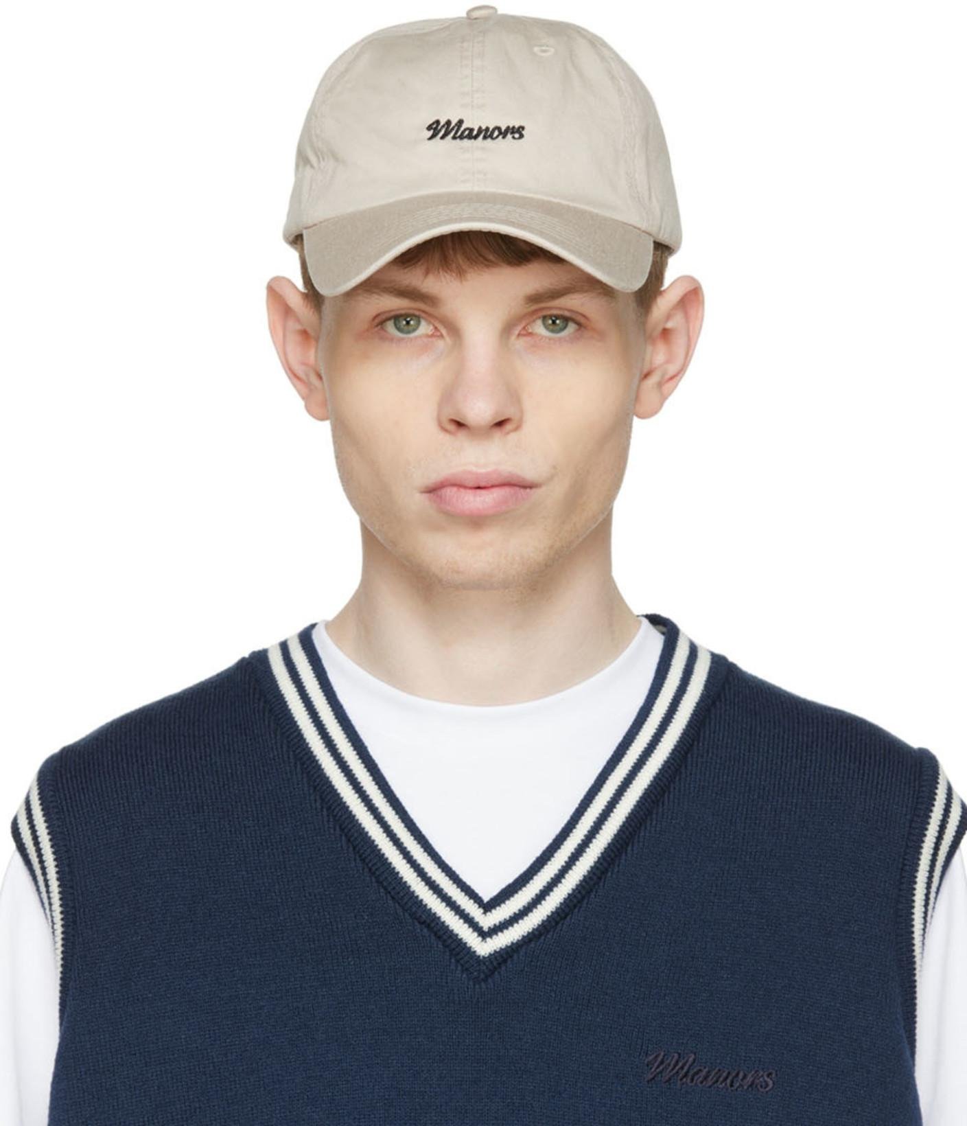 Beige Dad Cap by MANORS GOLF