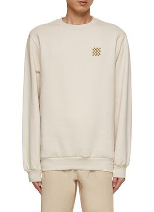 Logo Crewneck Cotton Pullover by MANORS