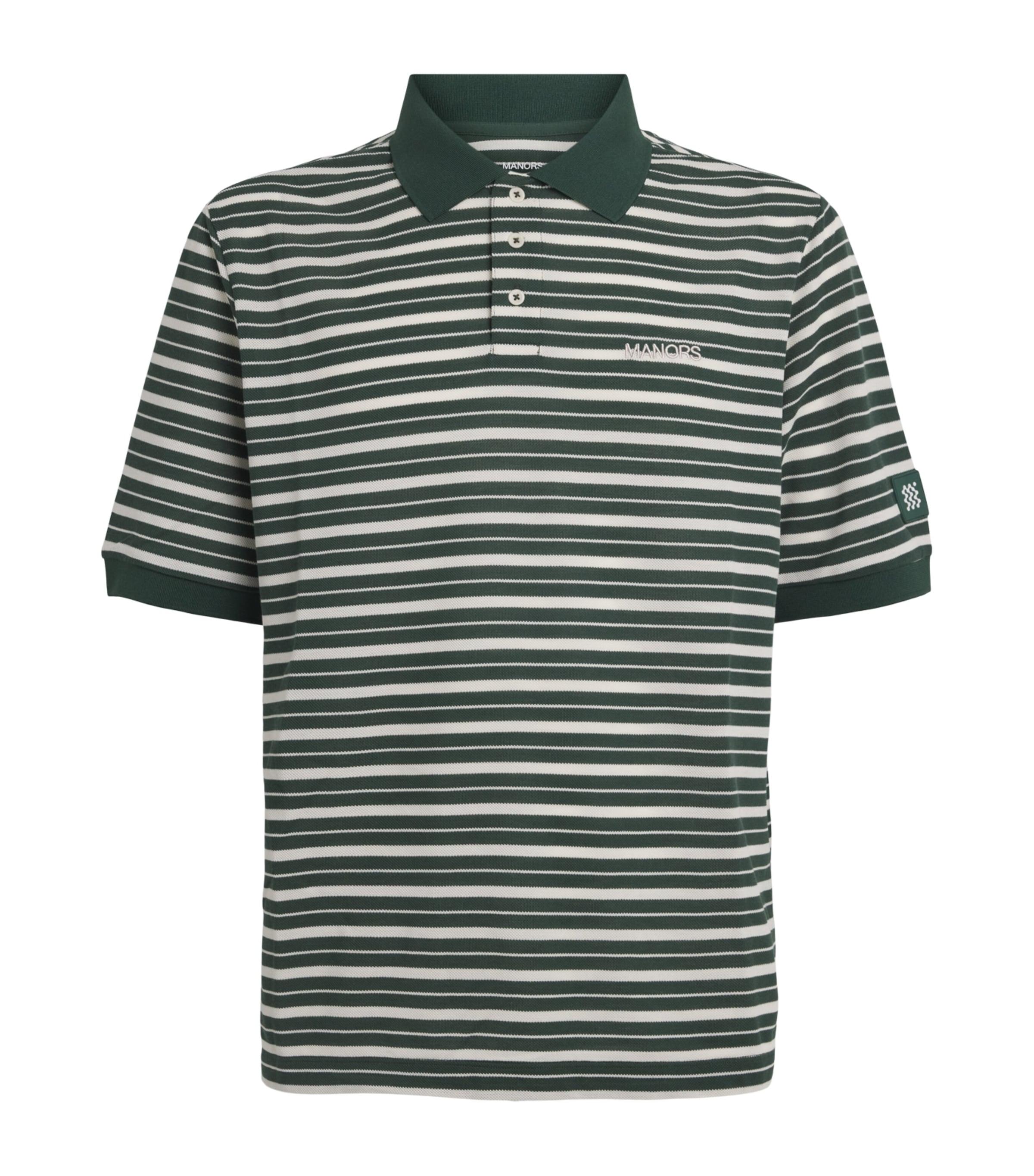 Manors Piqué Stripe GOAT Polo Shirt by MANORS