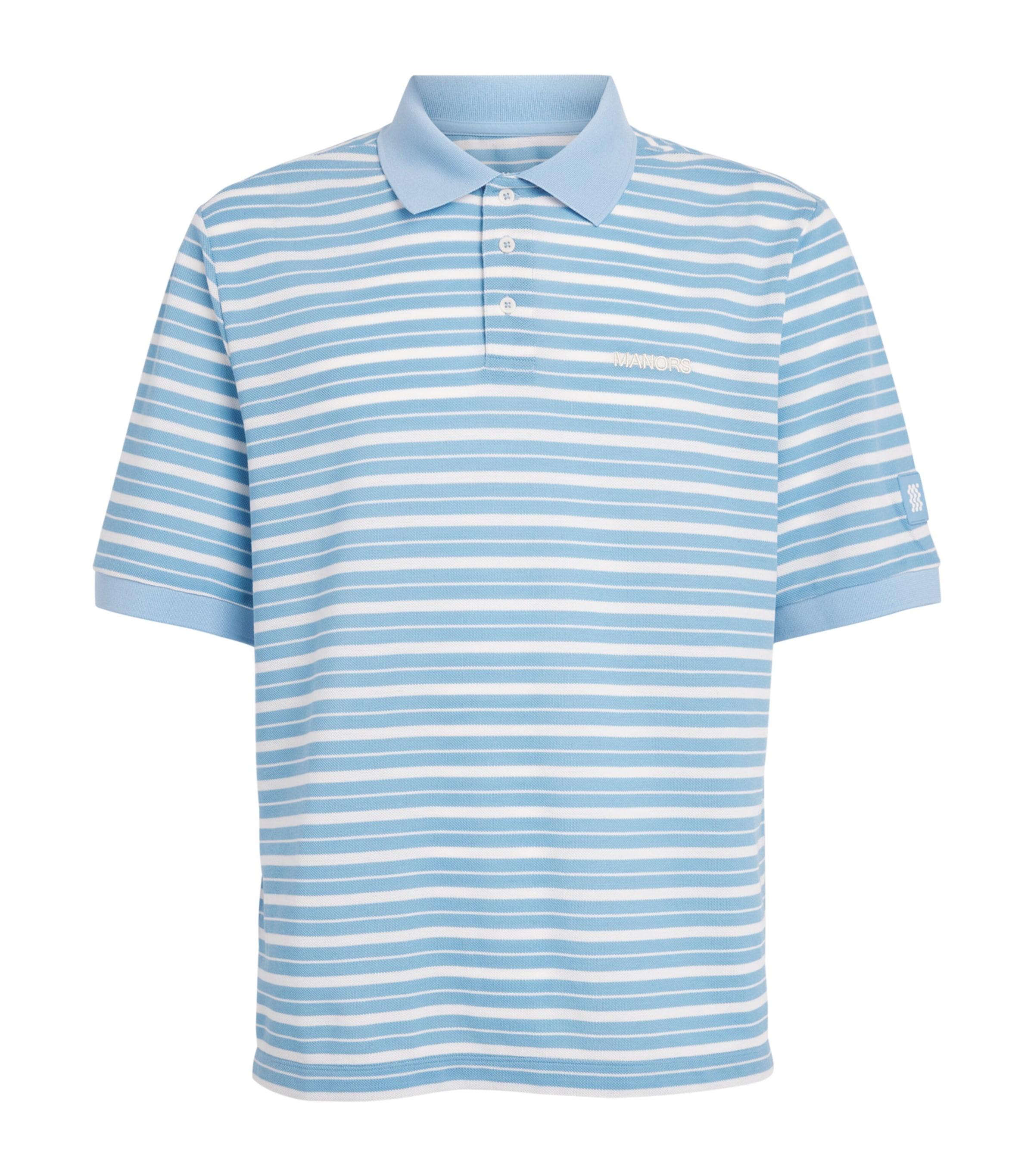 Manors Piqué Stripe GOAT Polo Shirt by MANORS
