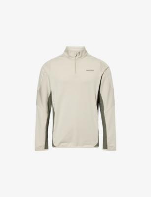 Quarter-Zip Mid-Layer Stretch-Jersey Top by MANORS