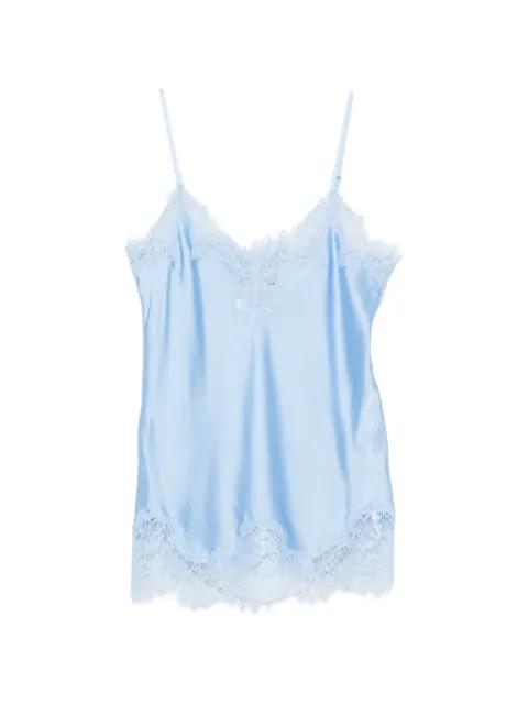 V-neck lace-trim top by MANSPHIL
