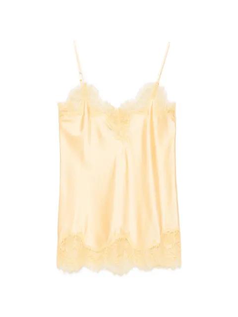 V-neck lace-trim top by MANSPHIL