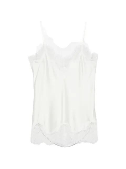 V-neck lace-trim top by MANSPHIL