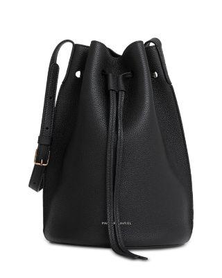 Champagne Small Leather Bucket Bag by MANSUR GAVRIEL