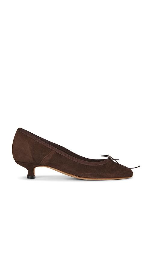 Mansur Gavriel Ballerina Heel in Brown by MANSUR GAVRIEL