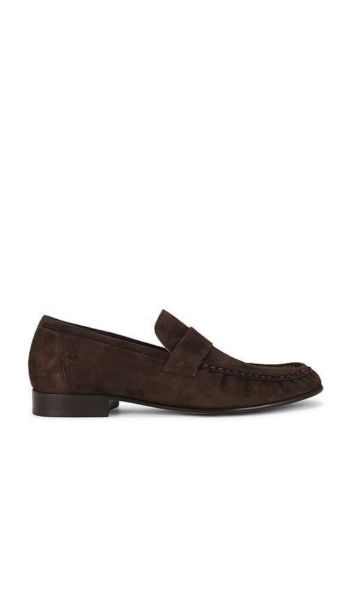 Mansur Gavriel Ruched Loafer in Chocolate by MANSUR GAVRIEL
