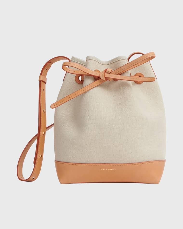 Mini Drawstring Canvas Bucket Bag by MANSUR GAVRIEL